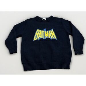 Lanvin Paris Batman Logo Chunky Knit  Sweater XL Jacket Italy Limited Rare